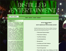 Tablet Screenshot of distilledentertainment.com